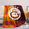 1PC Custom Name Galatasaray Patterned Flannel Blanket Suitable For All Seasons for Home Decor Warmth and Comfort Gifts Holiday Present