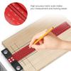 Red Black T Square Clear Scale Precision Measuring Tool Convenient Layout Scriber Tool  Woodworking