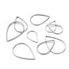20pcs/lot 16 21 26mm Stainless Steel Waterdrop Closed Frame Teardrop Rings For DIY Earring Jewelry Makings Findings Supplies