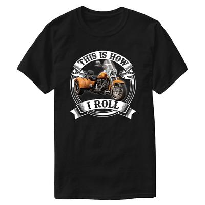 Niestandardowy T-shirt Motocykl Trójkołowy Prezent dla Motocyklisty 100% Bawełna Okrągły Dekolt Krótki Rękaw Letni Codzienny Męski T-shirt Streetwear - Męski Letni...