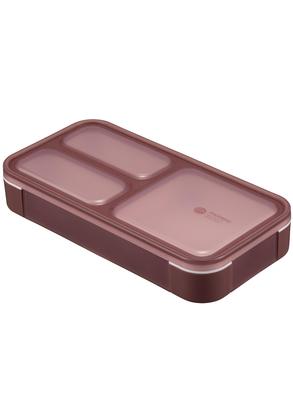 CB JAPAN Foodman Bento Upright 400ml Double Secured with CB JAPAN DSK Box, Slim, Storage, Capacity, Antibacterial, Burgundy, Leak-Resistant, Sealing,