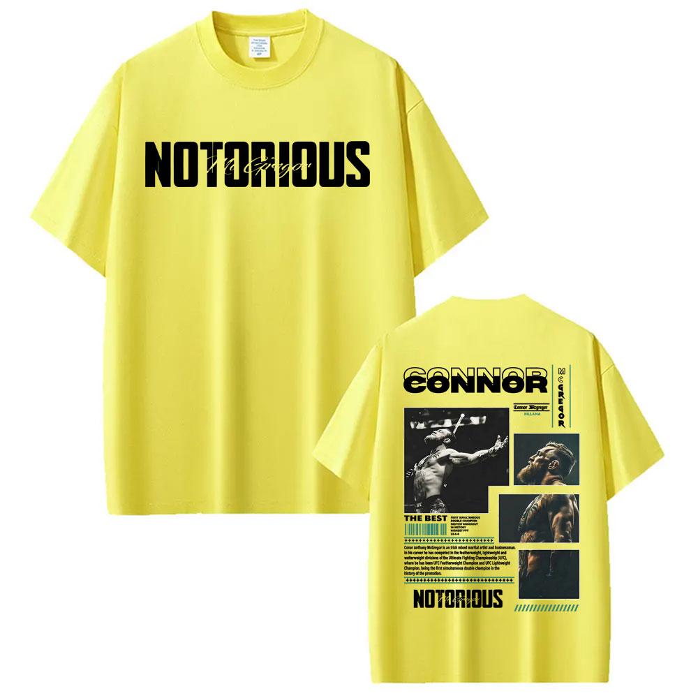 Maglietta Grafica Limitata Connor Mcgregor The Notorious Unisex Moda Donna Retro Classico T-shirt Casual Cotone Oversize T-shirt