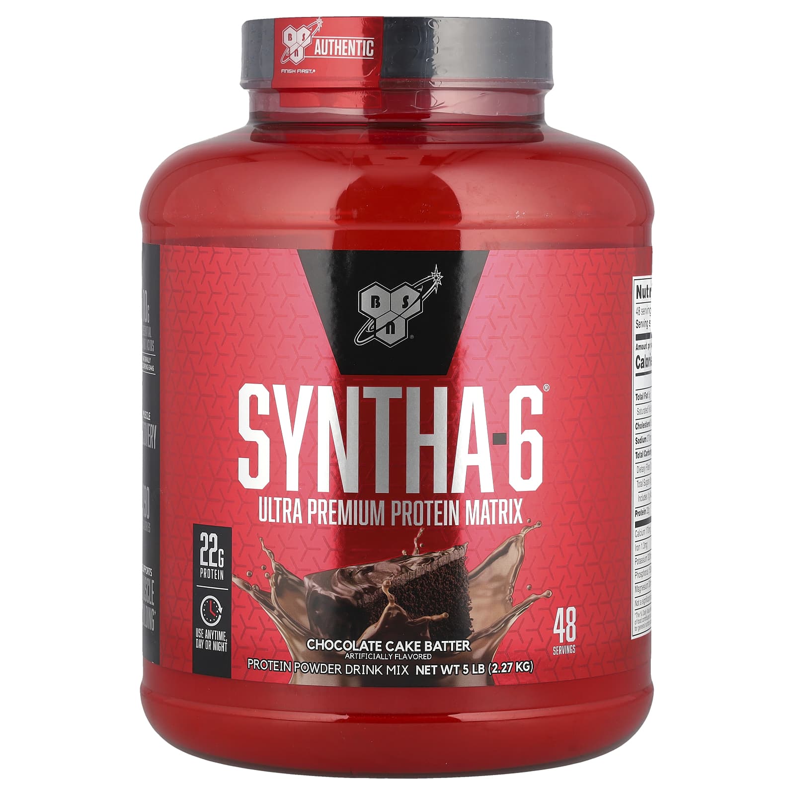 

Syntha-6, Ultra Premium Protein Matrix, Chocolate Cake Batter, 2.27Kg(5.0Lb)