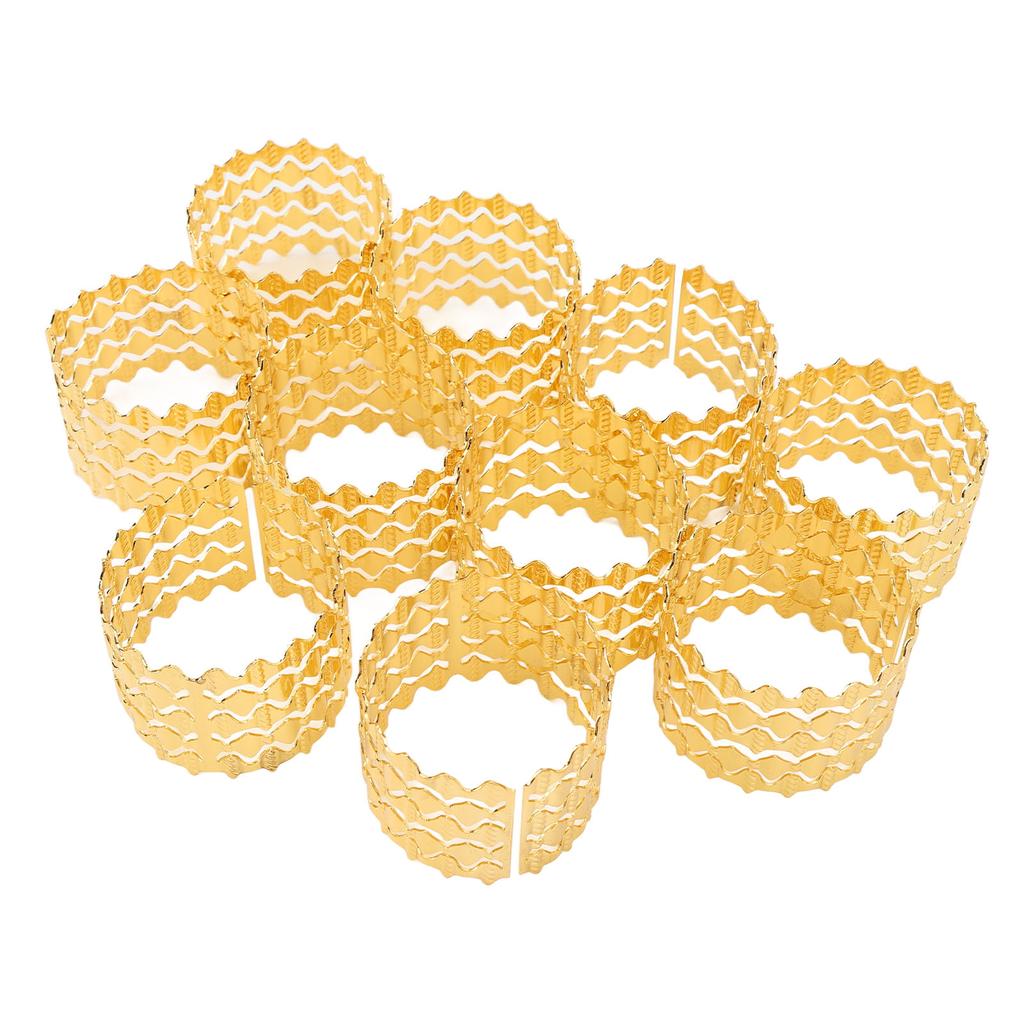 10pcs Napkin Rings Metal Napkin Ring Holder for Wedding Receptions Dinner Holiday Parties Family