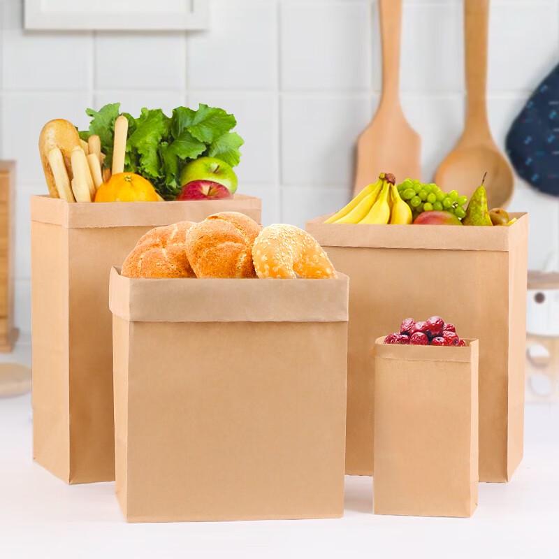 TaTanice Large Oil-Proof Kraft Paper Food Storage Bags