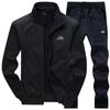 Tracksuits Men Sweatshirt Sporting Fleece Gyms Jacket + Pants Casual Men's Track Suit Sportswear Fitness