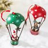 Iron Christmas Airplane Pendant Santa Flying Plane Hot Air Balloon Christmas Tree Hangers Hanging Rope Decorative
