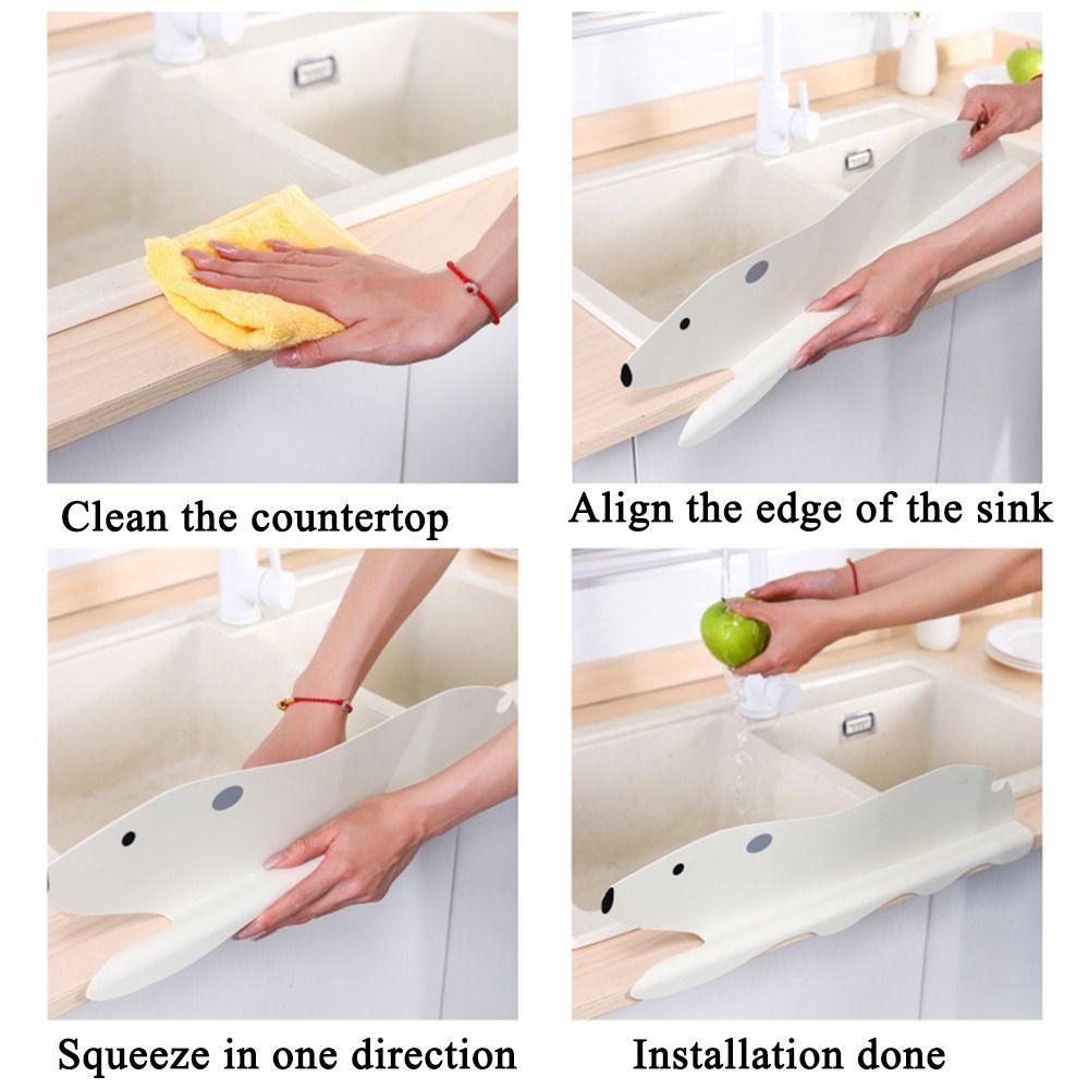 Household Sink Splash Guard Bear/Dog Shape Sink Flap Block Water Blocking Board  Kitchen Gadgets