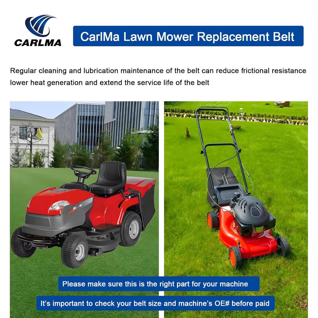 Lawn Mower Deck Belt for Exmark Mowers 1-413093 413093 44" Lazer Z 48" Turf Tracer, for Husqvarna 539109242 EZ 4824 RZ 4824 WH 4817 Z 4822 (5/8" x