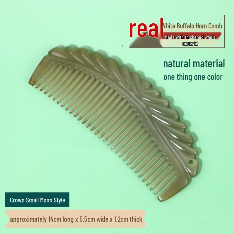 Thickened Premium Engraved White Buffalo Horn Comb - Multiple Styles Available