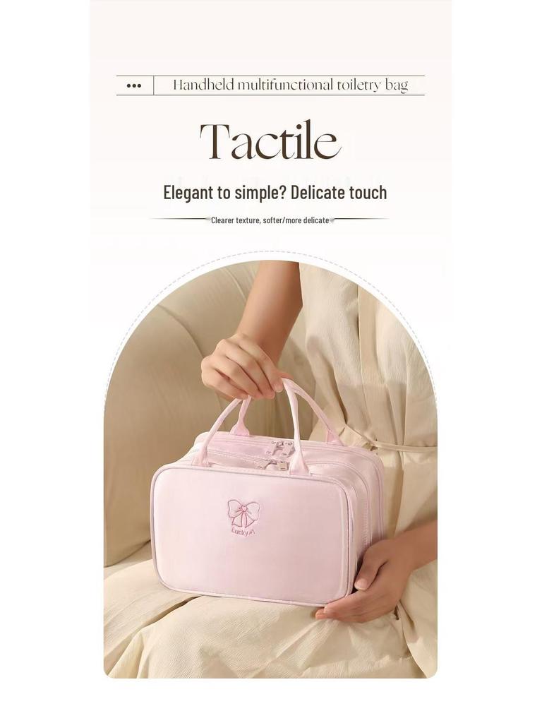 Large Capacity Waterproof Portable Makeup and Toiletry Bag for Women