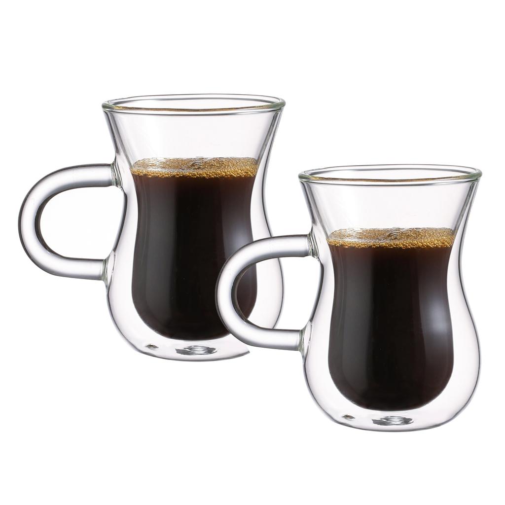2-piece Set (12oz) Double Glass Coffee Mug Tea Cup Insulated Cup For Water Coffee And Milk home kitchen supplies restaurant supplies