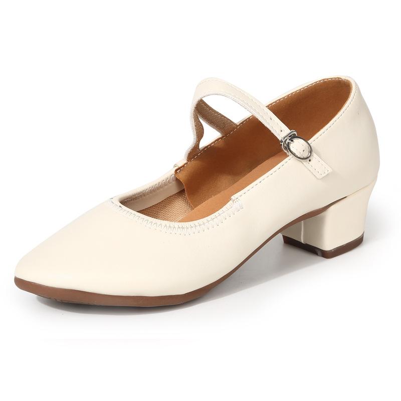 

Новые туфли для танцев в стиле дабл-клаймбинг, женские танцевальные туфли на мягкой подошве, туфли для танцев на четыре сезона, женские тренировочные туфли для преподавателей 42 белый