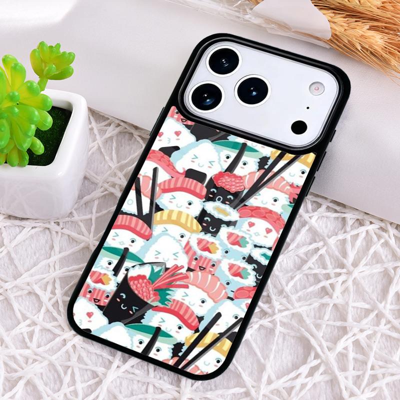 

Kawaii Sushi Crowd Phone Case for iPhone 17 Air 16 15 11 12 14 13 Pro Max Shockproof Cover iPhone 14