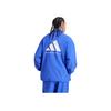 Adidas The 2024 Collection Chapter 02 Letter Logo Polo Collar Concealed Button Jacket Unisex Jackets Bright-Blue IW1633