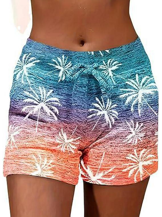

Women s Summer Color Block Drawstring Shorts - Comfortable Casual Sportswear with Elastic Pockets Double Extra Large