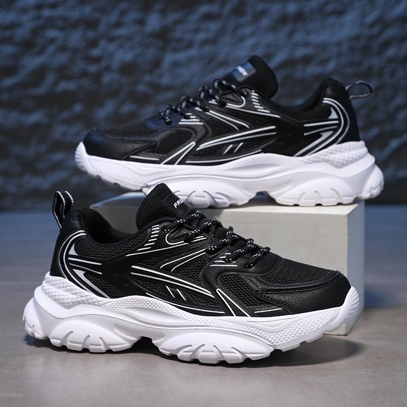 Women's Sports Shoes Thick Bottom Mesh Fashion and Lightweight Increased Large Size Women's Shoes Mens Sneakers