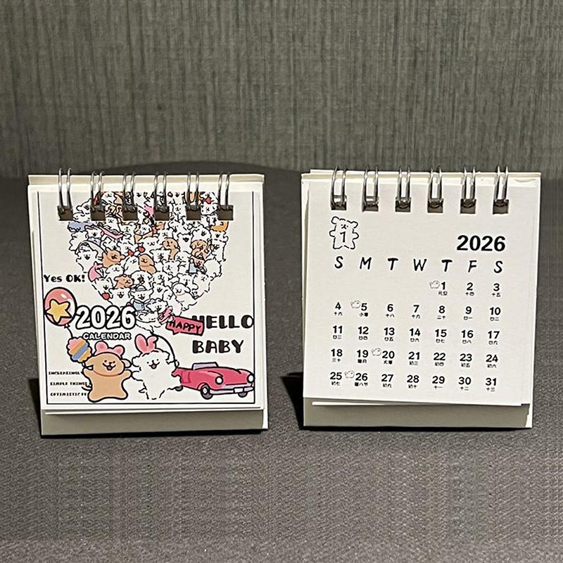 2026 Desk Calendar Yearly Monthly Daily Planner Cute Coil Calendar Yearly Schedule Organizer To Do List Home Office Supplies