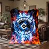 Coperta in Flanella con Stampa Calcio Hamburger SV Morbida Calda Coperta da Divano Letto per Casa Ufficio Camera da Letto