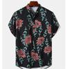 3D Printed Flower Leaf Hawaiian Shirts For Men Plants Patterns Blouse Summer Short Sleeves Tops Loose Aloha Shirts Streetwear