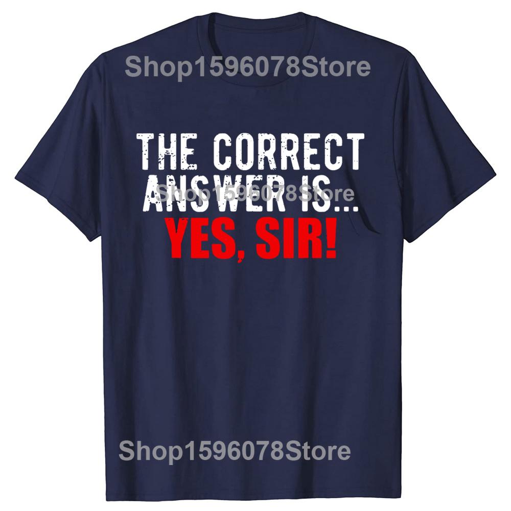 Answer Is Yes Sir Naughty Dominant Adult Humor Tshirts Men Fashion Print Loose Oversized Streetwear Hip Hop Unisex T Shirt S