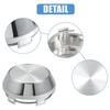 4pcs For Wheel Center Cap Universal Rim Chrome Hub Cap 60mm No  Silver Base