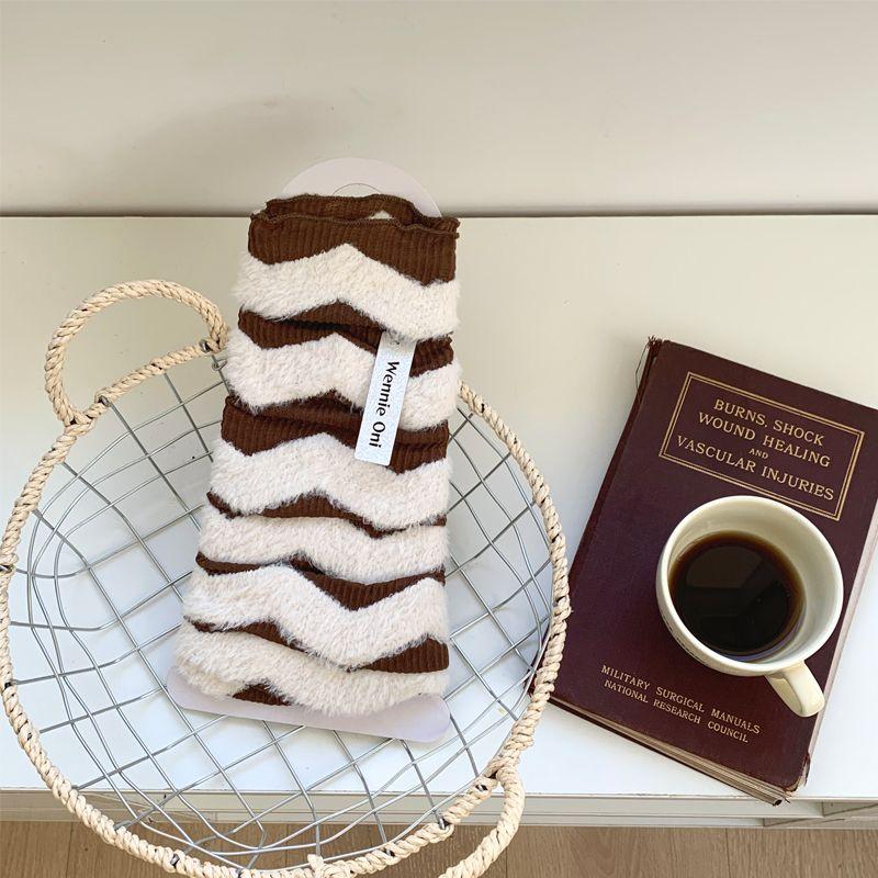 

Гетры с волнистым узором контрастного цвета весенне-летние тонкие до середины икры, модные носки с индивидуальностью, однотонные носки-гольфы one size