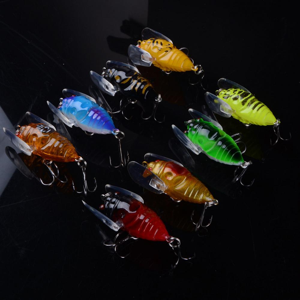 Cicada Imitation Soft Bait with Fluttering Wing Surface Lure for Bass Snakehead Topwater Fishing Topwater Popper for Freshwater Saltwater Fishing