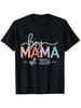 Boy Mama Est 2026 T-Shirt - Pregnancy Announcement Gift for New Moms, Shower Outfits, Round Neck Casual Top with Boy Mom & Footprints Suitable for - W