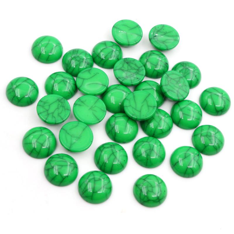 40pcs/lot 8mm 10mm 12mm Mix crack Colors Natural Cracked Style Flat back Resin Cabochons For Bracelet Earrings accessories