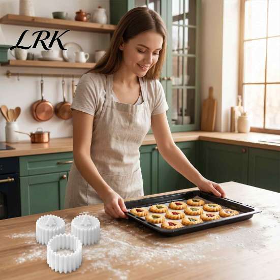Holiday Baking Tool Double-Sided Mooncake Press Mold, 2-in-1 Plastic Pastry Stamp, Christmas Gadgets for Pastries Tree Design Decorative Homemade