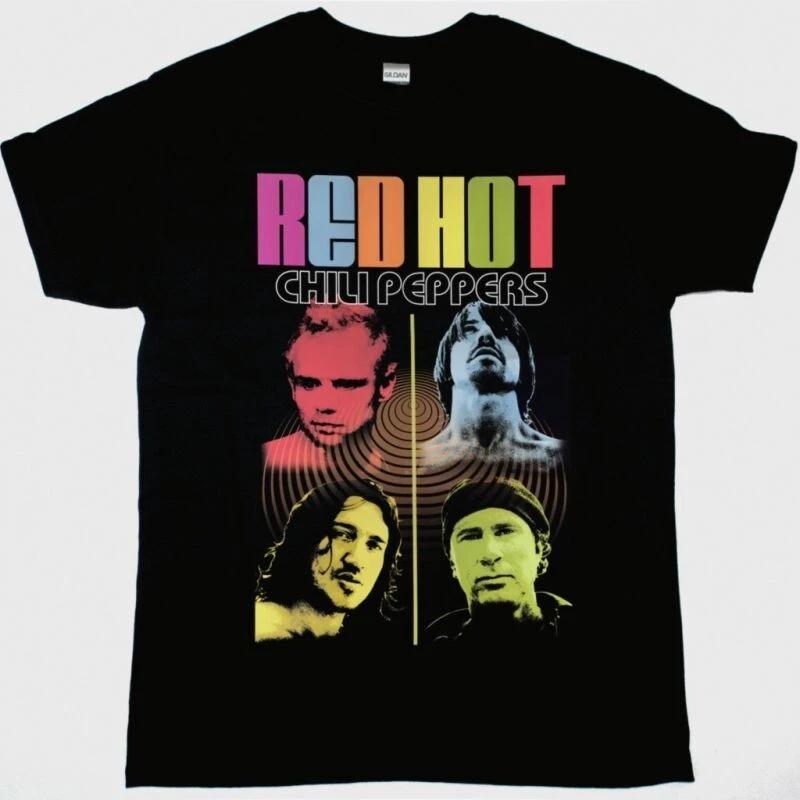 Vtg RED HOT CHILI PEPPERS BAND Cotton Black T Shirt Full Size For Men TR218 M