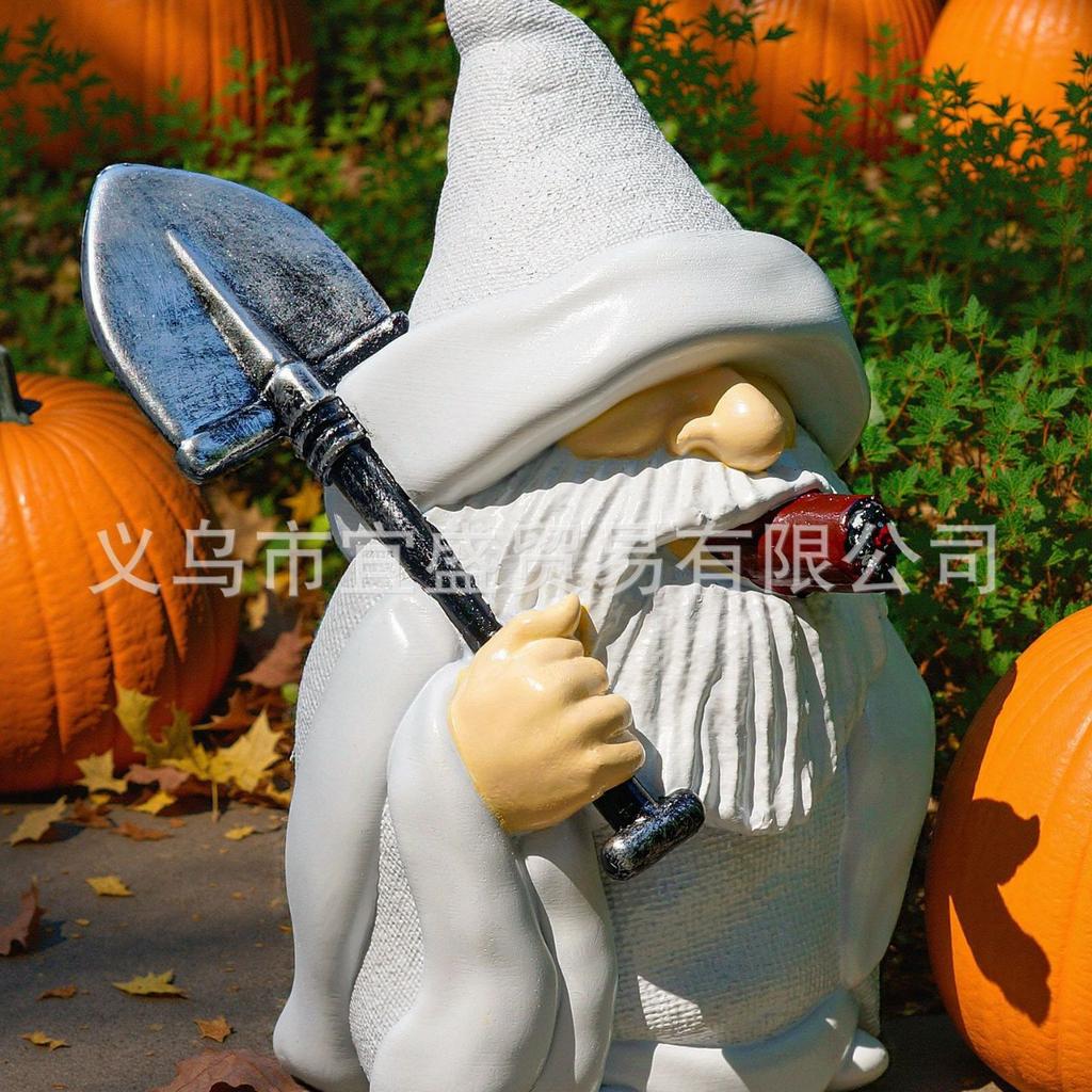Christmas Smoking Ornament Spade Resin Craft Smoking Spade Ornament Cute Garden Ornament