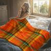 Herbst Vintage karierte Textur Flanelldecke Warm Weich Halloween Weihnachten Dekoratives Sofa Warm Gemütlich Ganzjahresgeschenk