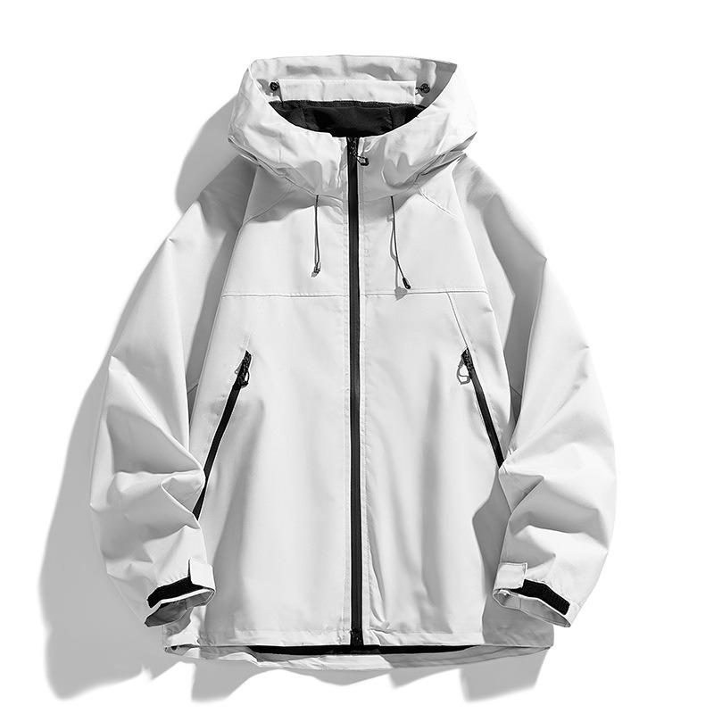 Unisex Color Block Windproof Jacket for Outdoor Sports and Mountaineering