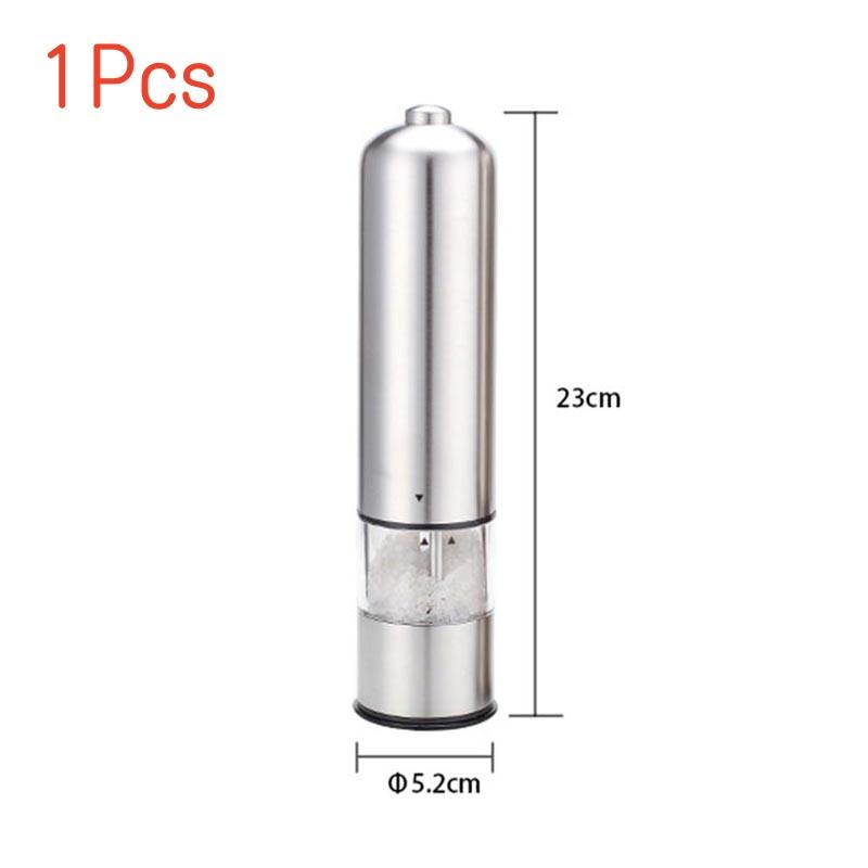 

Электрическая мельница для перца из нержавеющей стали со светодиодной подсветкой Автоматическая гравитационная мельница для перца Шейкеры для трав и специй Плоская головка мельницы для перца