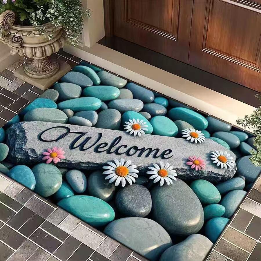 Diatomaceous Earth Water-Absorbent Non-Slip Doormat - American Small Stone Design for Entryways