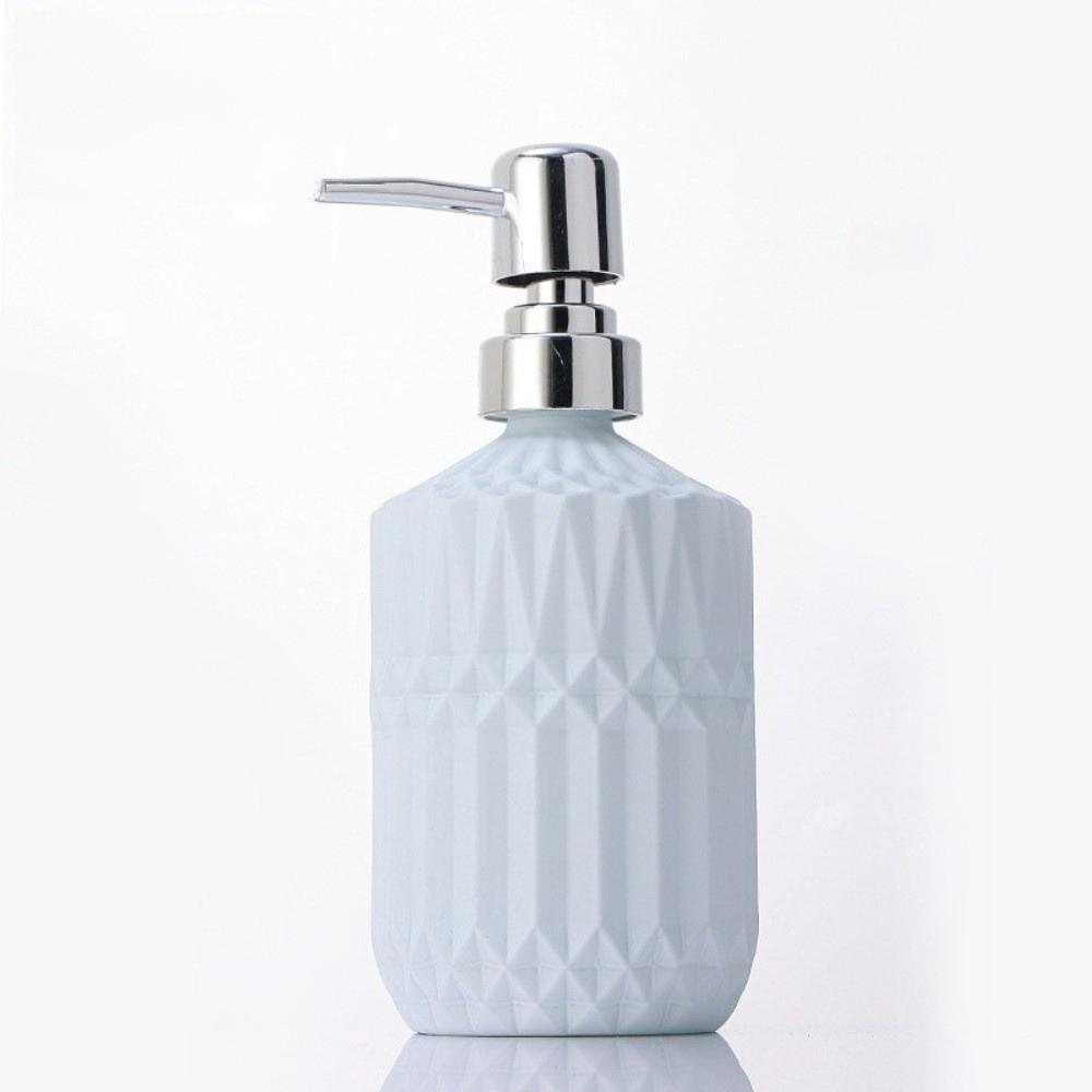 Textured Glass Hand Soap Dispenser 400ml Liquid Storage Hand Sanitizer Bottle  Home Use