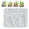 Silicone Figurine Mold Christmas Theme Crafting Moulds Silicone Texture Suitable for Party Decorating Projects and Home