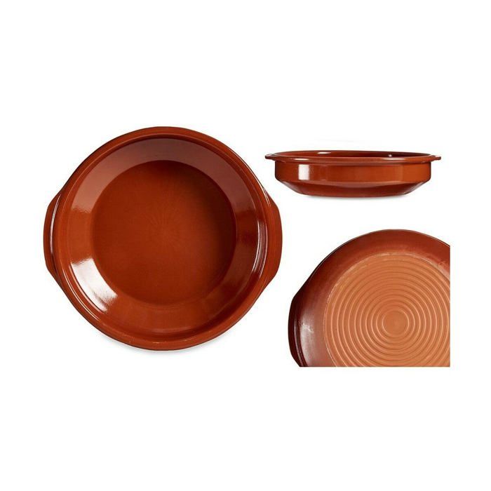 Terracotta Casserole - La Dehesa - 0136 Honey - 38x7x36 Cm - Set of 6 - 18 Kg