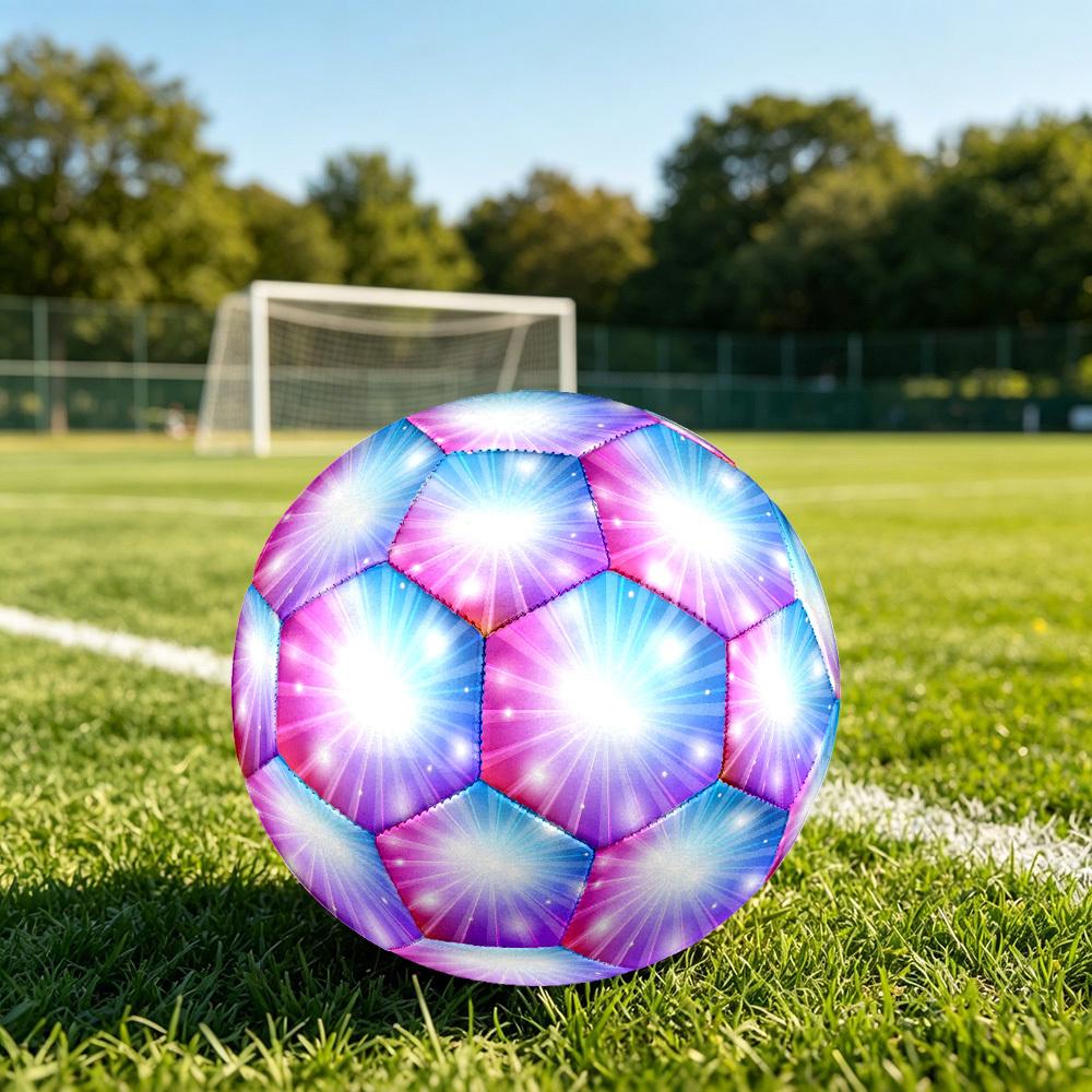 1pc Radiant Spectrum Burst Size 5 Soccer Ball Professional Match Training Football Indoor &Outdoor Sports Ball Lightweight Durable C6546