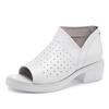 Summer New Women's Shoes Leather Shoes Fish Mouth Personality Heel Shoes Solid Color Trend Light Mouth Single Shoes