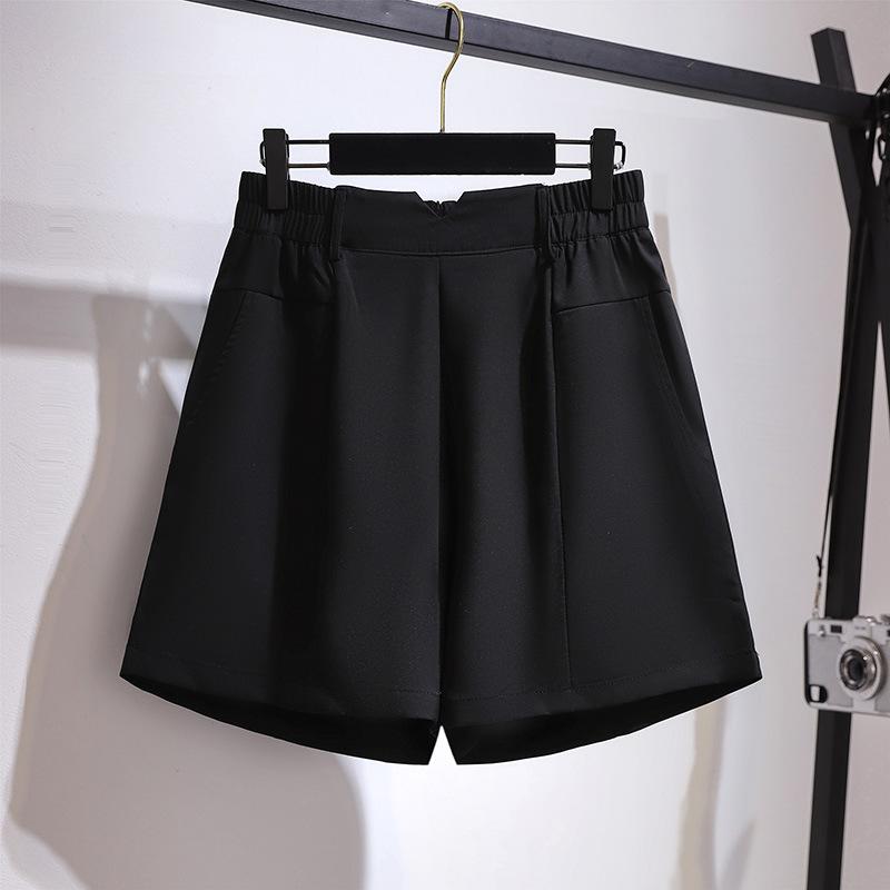 

Женское летнее платье, новое, с высокой талией, свободное, облегающее, повседневное, с широкими штанинами, шорты 6XL чёрный