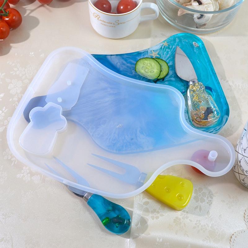 Creative Casting Mold Resin Paddle Mold Knife Fork Flat Shovel Silicone Molds for DIY Handcraft Beginners Home Decor