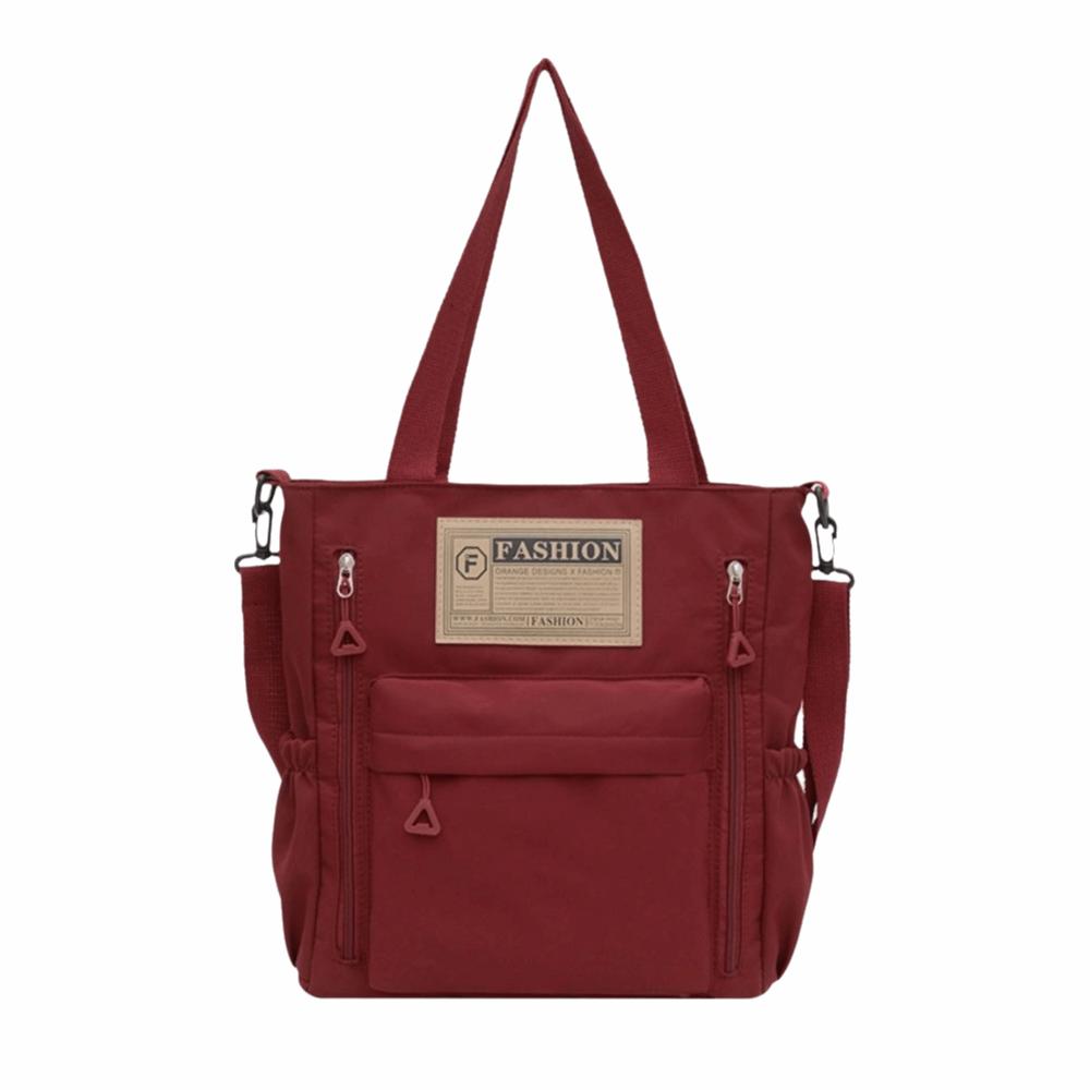 

Large Capacity Women s Shoulder Bag Simple Single-shoulder Bag Student Tote Bag Student Class червоний