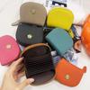 Leather Bag Accordion Card Bag Cowhide Wallet Camellia Leather Handbag Card Bag Change Bag Multi-Color
