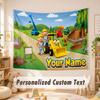 Custom Name Text Tapestry,Bob the Builder Boho Wall Hanging, Decorative Backdrop Tapestry For Room