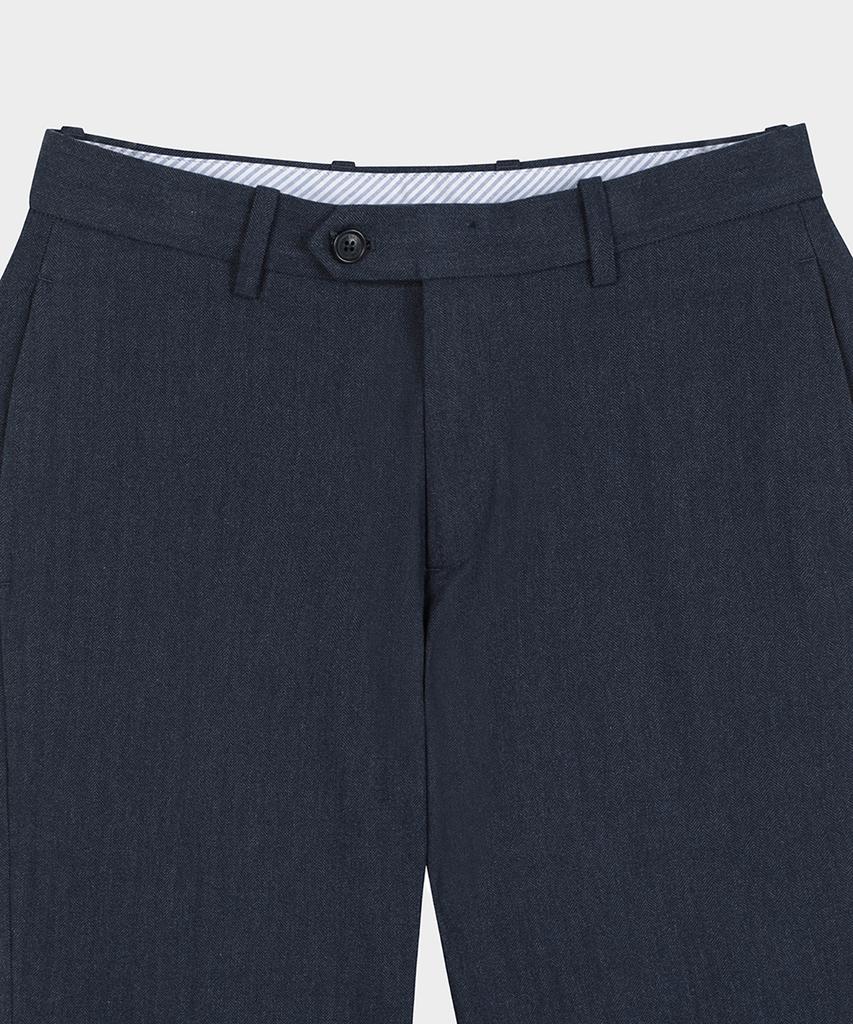 BROOKS BROTHERS Regular Fit Herringbone Flannel Pants (Navy) (Bbpcmf4761Qef)