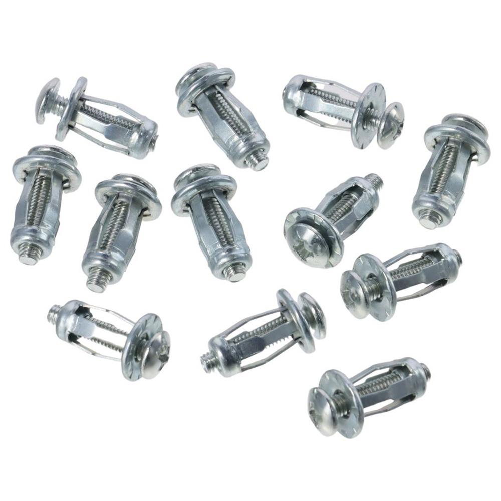 12Pcs M4 X 20 Jack Nuts  Petal Screw Anchors Petal Nuts  Hollow Wall Iron Skin Line