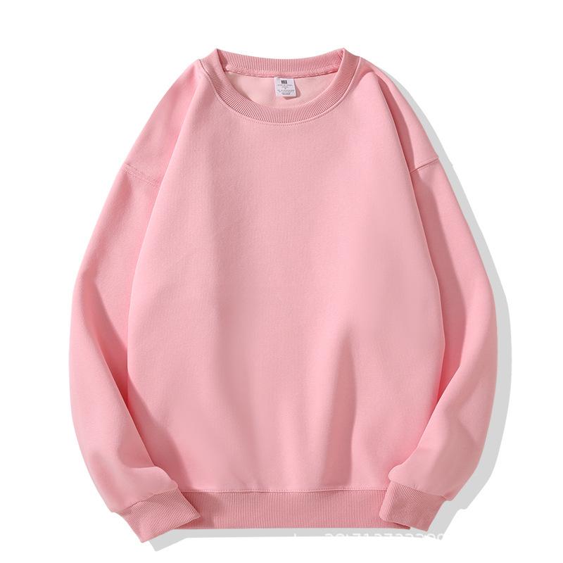 2025 Autumn/Winter Women's Casual Loose Round Neck Solid Sweatshirt - American Style Trendy Top
